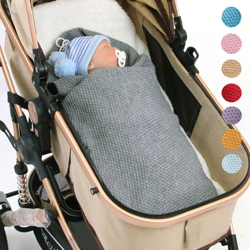 Одеяло для новорожденных вязаное крючком зимнее теплое Пеленальное сна | Мать и