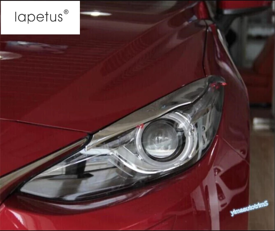 Lapetus Аксессуары для Mazda 3 AXELA хэтчбек седан передние фары лампа век брови полосы крышка комплект отделка
