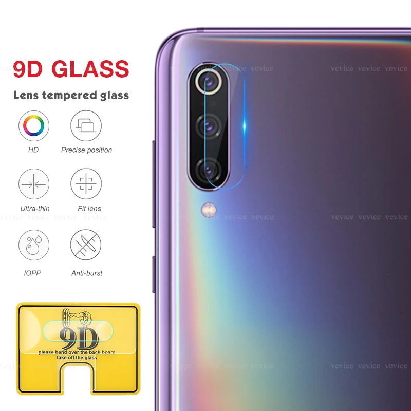 2 шт. 9D объектив камеры заднего вида закаленное стекло для Xiaomi mi 9 8 9T 8se A3 Lite