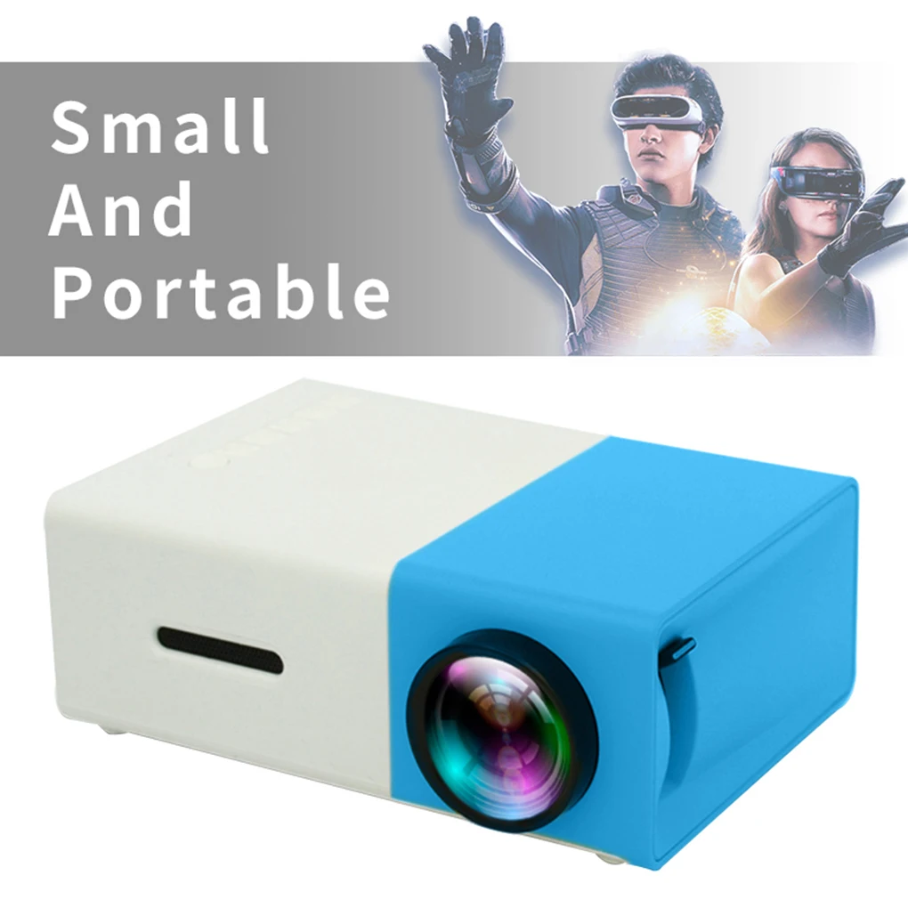 Mini Projector LCD LED Proyector 320x240 Pixel Best Video Beamer for Kids Theater TV Computer Camera Projecting Device YG300