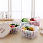 Кухонный ящик для хранения 2 в 1, Многофункциональный пластиковый контейнер для хранения овощей, кухонный органайзер для экономии места в холодильнике
