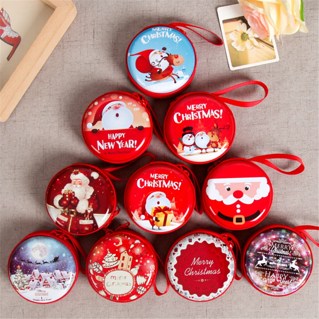 20181 Мини Рождественская маленькая коробка для хранения серьги в виде монет