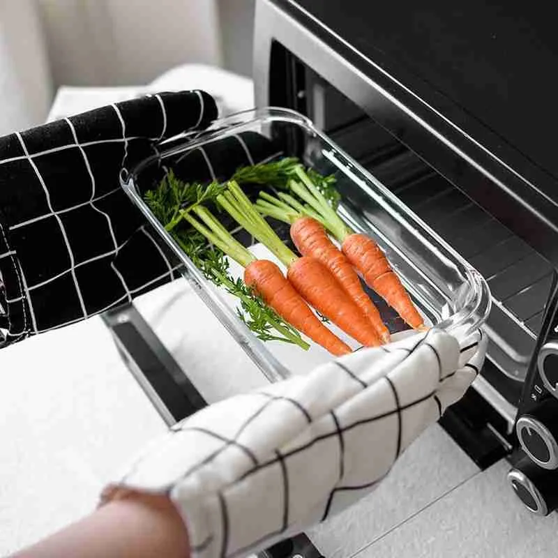 

Cute Cotton Heat Resistant Microwave Oven Glove Non-slip Cotton Insulated Baking Gloves Kitchen Tool Mitten 1Pcs