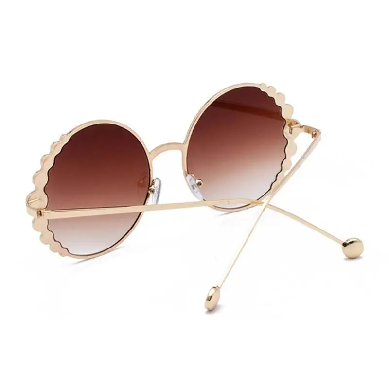 Модные Винтажные женские солнцезащитные очки в круглой оправе с бусинами