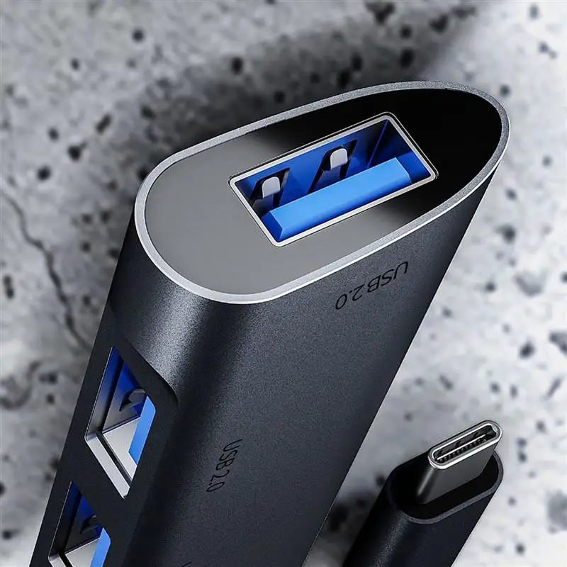 

4 Port Type-c to USB3.0 USB2.0 Hub 4in1 USB-C Splitter Extender 5Gbps Converter for Mobile Phone U Disk Hard Drive