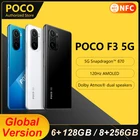 Смартфон глобальная версия POCO F3, 8 ГБ, 256G, Snapdragon 870 восемь ядер, 5G 6,67 дюйма, 120 Гц, E4 AMOLED дисплей, сотовый телефон