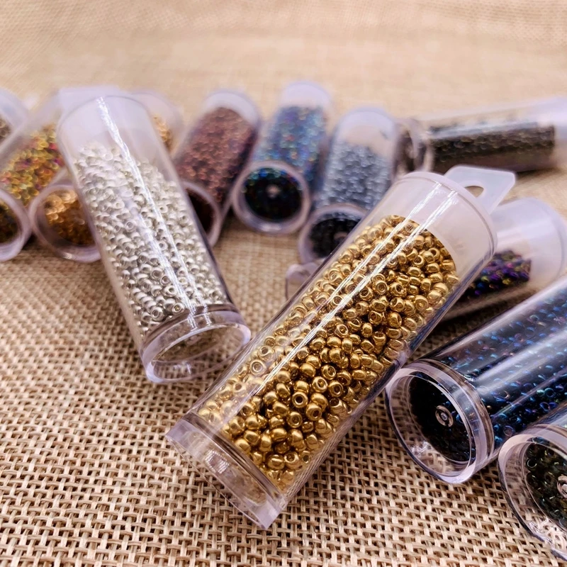 2mm Miyuki Round Beads 11/0 Metalic Gold Silver Bohochic Beaded Bling Jewelry 10g/Pipe About 1100pieces Garments Sewing | Дом и сад
