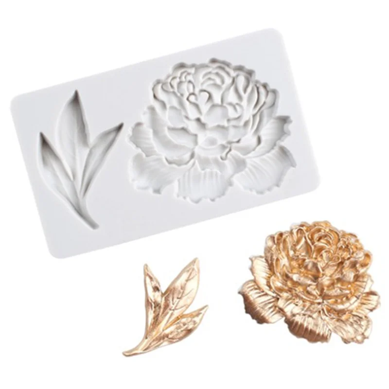 Свадебная выпечка Искусственный Пион цветок форма для штамповки помадка печенье