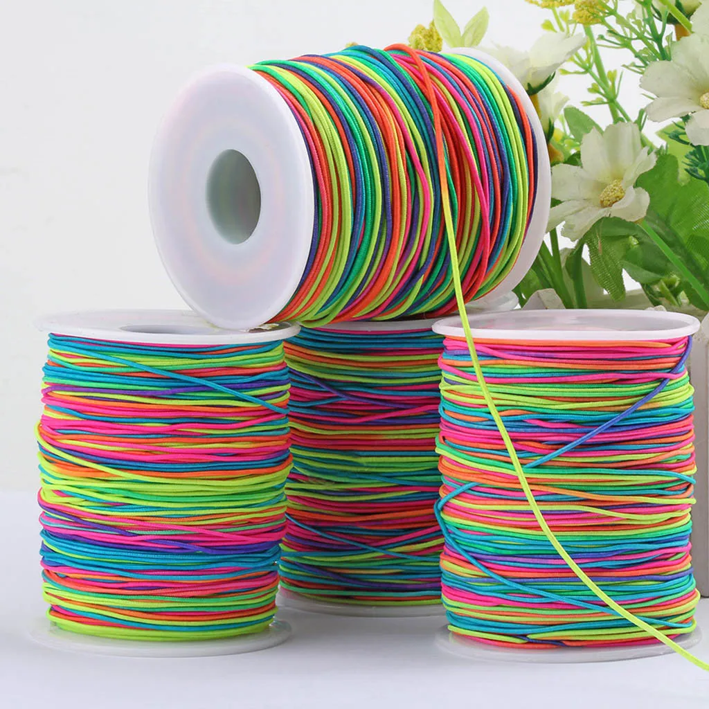 DIY эластичная лента многоцветная ширина 1/1.2/1.5 мм самодельная веревка для шитья