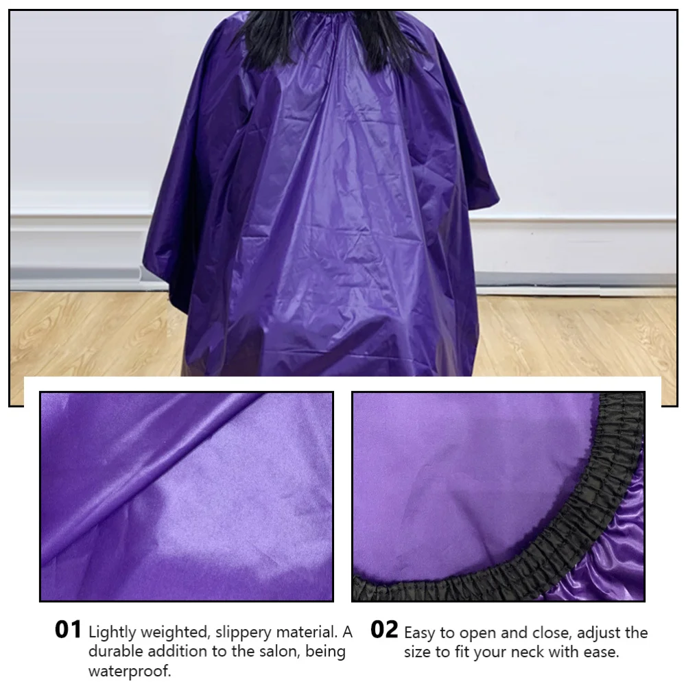 

1pc Waterproof Salon Capes Hair Treatment Shawls Hair-dying Shawl (Purple)