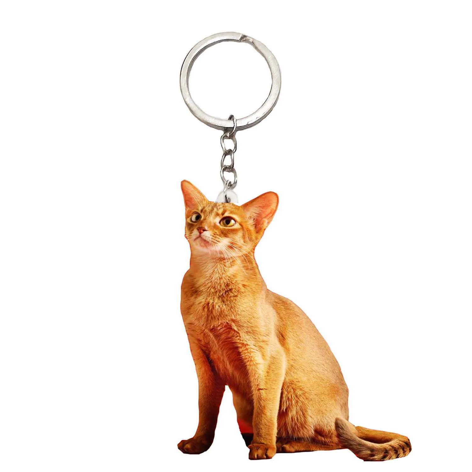 Милый кошка брелок акриловая оправа 1 шт./лот для друзей женщин животные