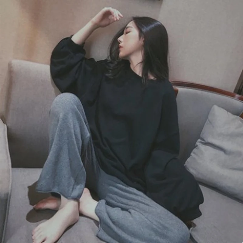 

WinterCotton Women Pajamas Long Sleeve Women's Pajama Set Print Plus Size Pijama Full Length Pyjamas Suit Night Wear