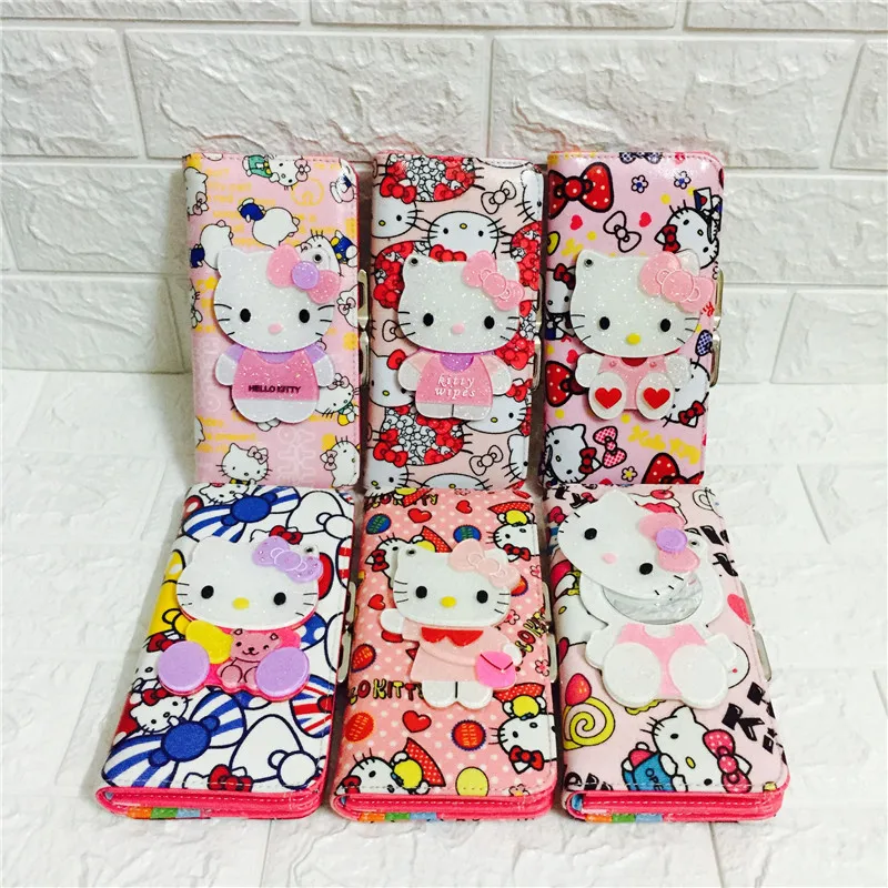 Модный женский короткий кошелек HELLO KITTY с героями мультфильмов милый детский