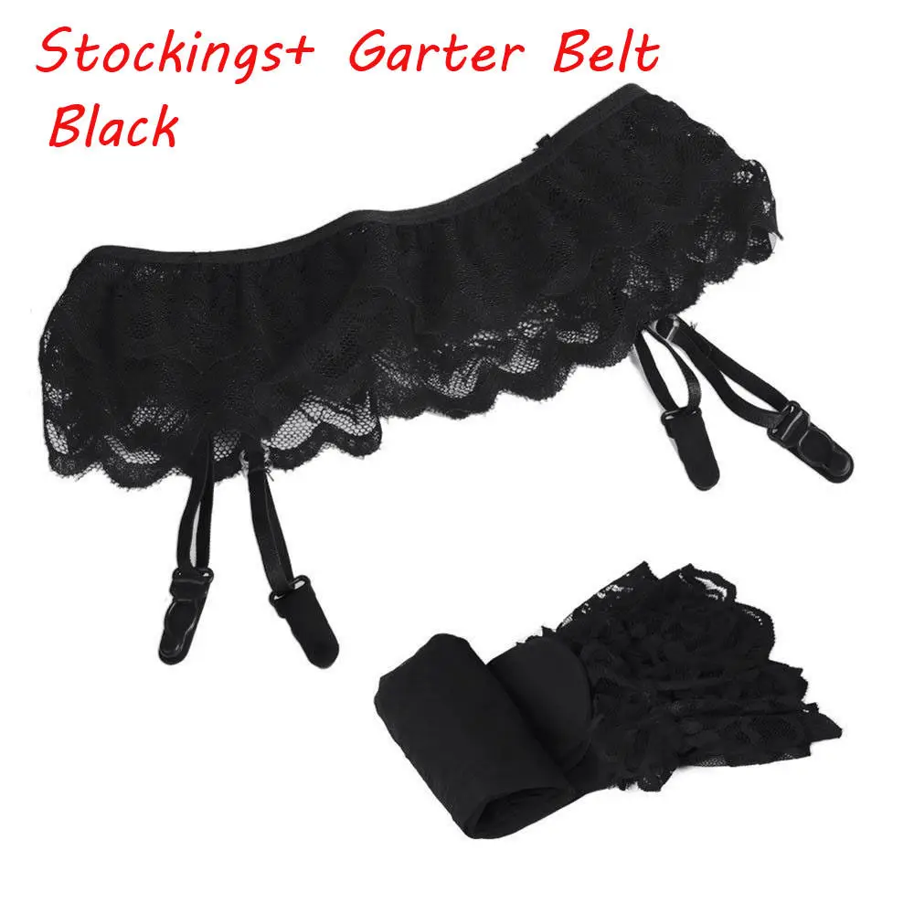 Модные женские сексуальные кружевные эластичные мягкие чулки до бедра