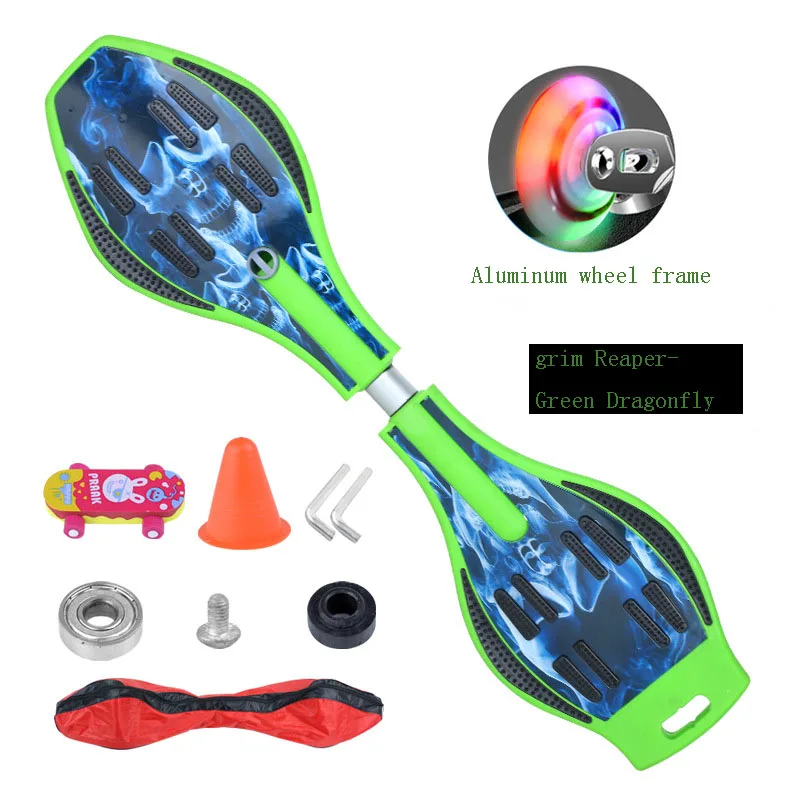 Двухколесный скейтборд для начинающих мужчин и женщин с двойным верхом взрослых