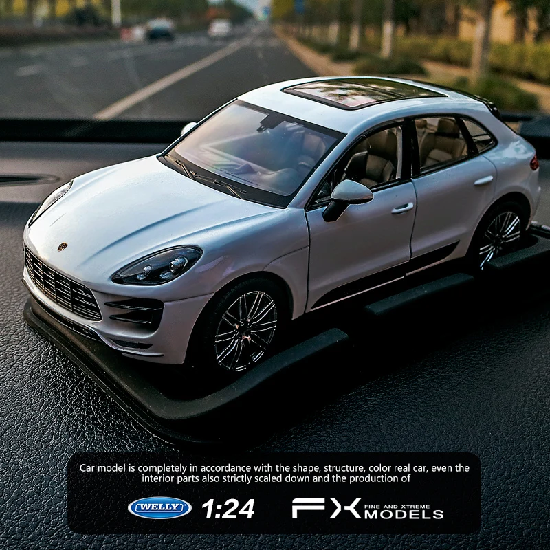 Модель автомобиля Welly 1:24 Porsche Macan Turbo из сплава Литые и игрушечные транспортные