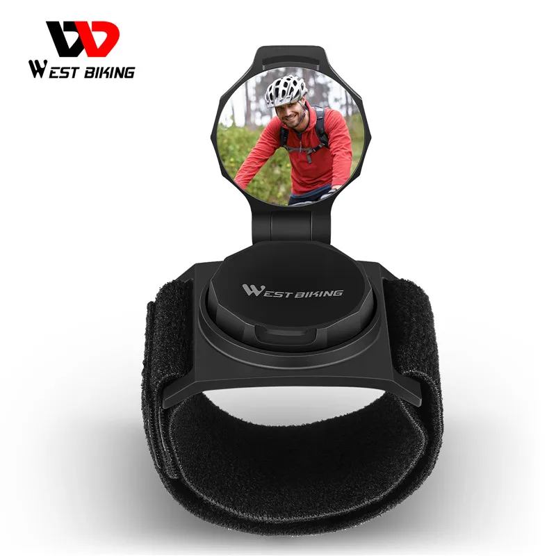 WEST BIKING велосипед зеркала на запястье Регулируемый поворотный зеркало заднего
