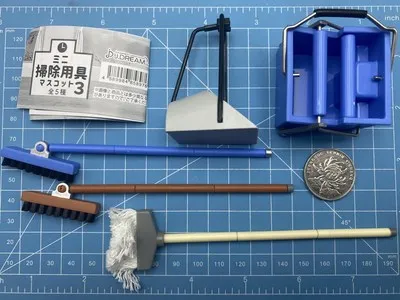 

Mini Sweeping Utensils Cleaning Tools Gashapon Toys Creative Action Figure Miniature Model Ornament Doll Accessories Toys