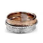 Горячая Распродажа винтажные геометрические двухцветные волнистые кольца для женщин Необычные нестандартные кольца в стиле хип-хоп кольца для праздвечерние чного банкета для девочек