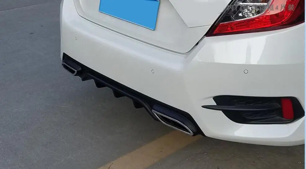 Подходит для Honda Civic седан Задняя Нижняя бампера Защита глушителя Декор Декоративные заднего бампера v-стиля