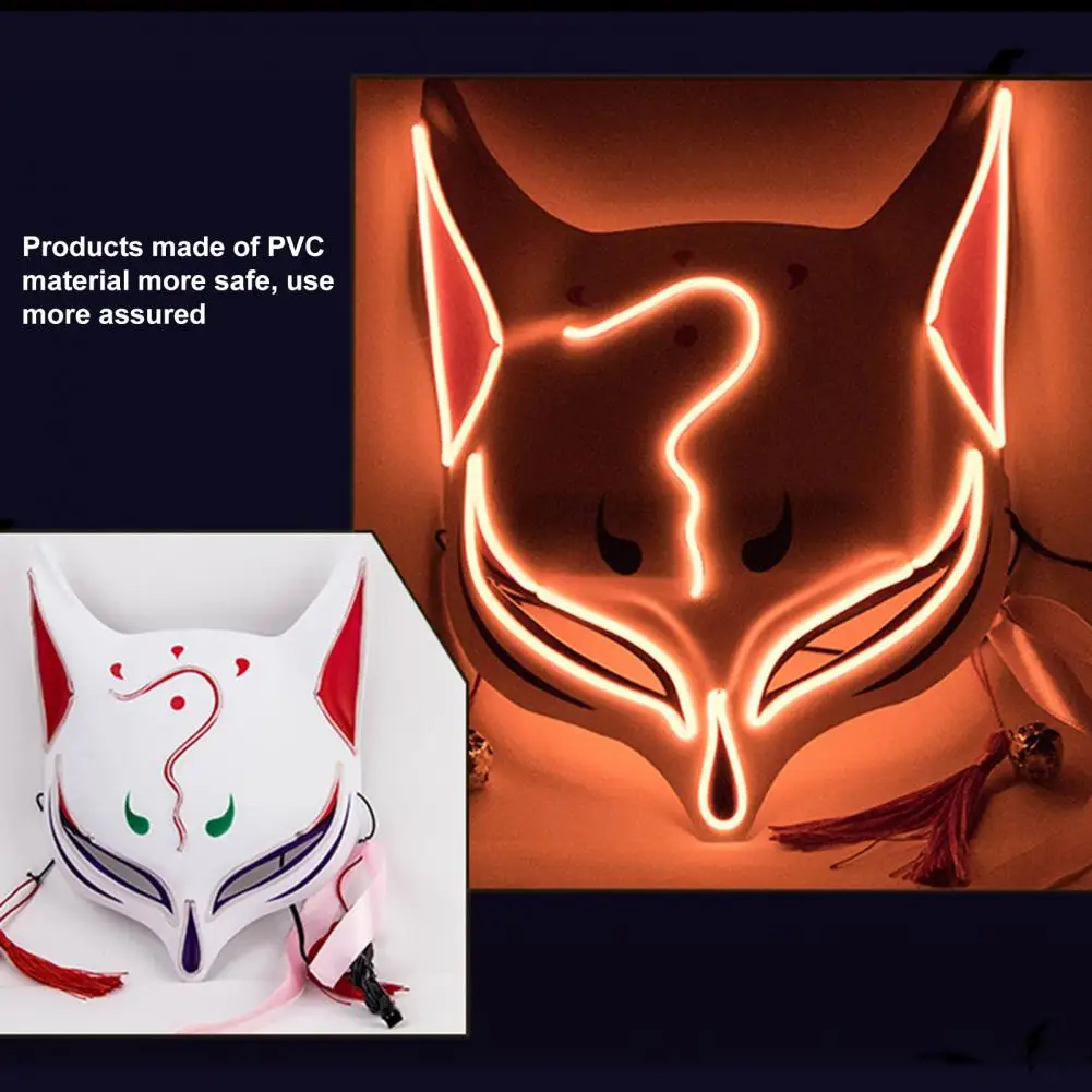 

New Arrival!!! Face Cover Glowing Fox EVA Durable Fox Face Cover for Halloween