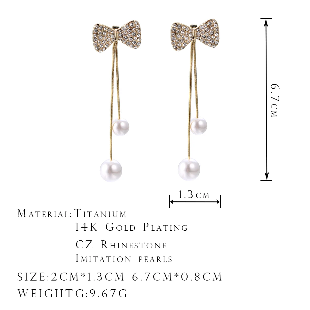 

ONYSS 2021 New Fashion Women Beautiful Jewelry Earring Boho Butterfly Pearl Earring CZ Zircon Gold Earring ES1762#