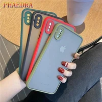 shockproof matte protection phone case for iphone xr xs x 7 8 6 plus 12 pro max mini 11 se 360 full transparent soft back cover