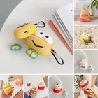 3D мультяшный милый чехол для наушников AirPod 2 1 чехол силиконовый чехол для наушников с зарядкой чехол для airpods чехол Защитный Мягкий чехол