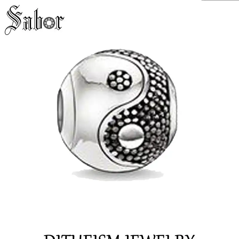 Мужские бусины сделай сам Шарм Инь Ян новинка 2020 серебряная бижутерия подарок