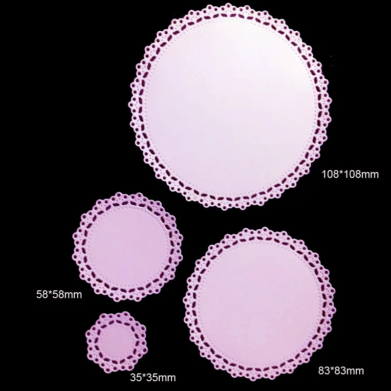 Ремесло умирает Скрапбукинг Салфетка Круг металлический Трафаретный вырубной