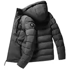 2021 зимнее повседневное толстое Мужское пальто, зимняя стеганая куртка на шнуровке с капюшоном, верхняя одежда