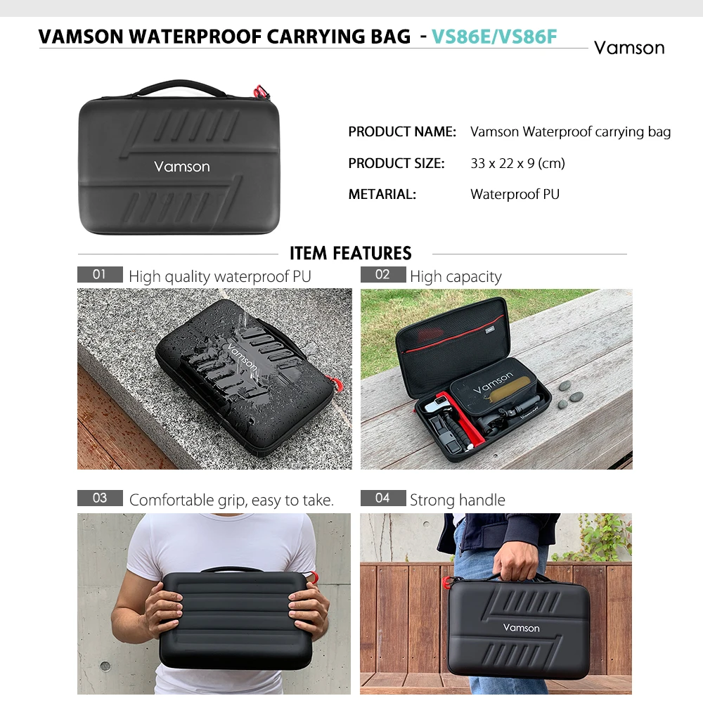Комплект аксессуаров Vamson для камеры Gopro Hero 7 6 5 4 Black Xiaomi Yi 4K Lite SJCAM Eken DJI OSMO Action VS86 |