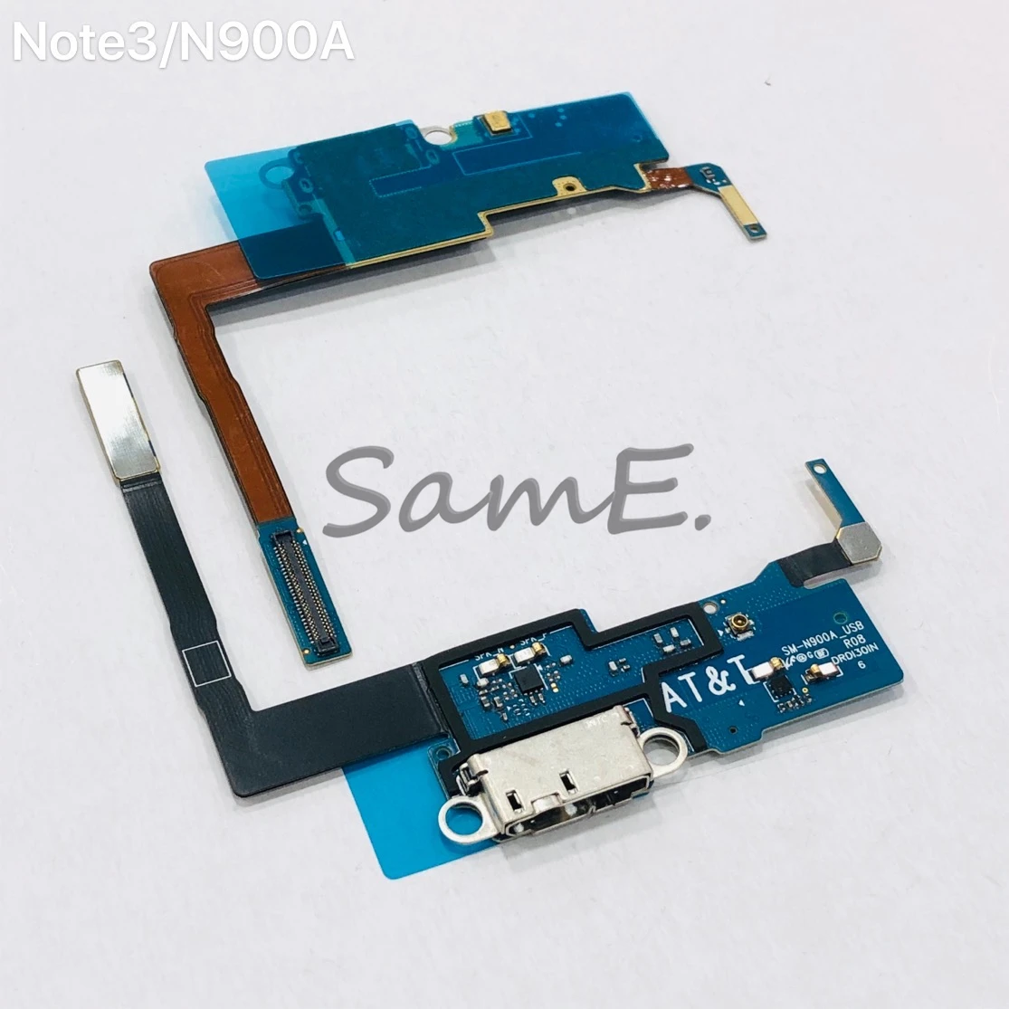 Плата гнезда USB с гибким кабелем и микрофоном для Samsung Note3 2 N900 N9005 N900A N7100 (5 штук).