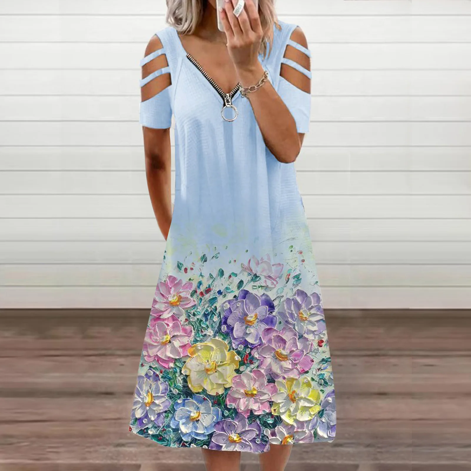 Женское свободное платье на молнии большие повседневные Элегантные платья с