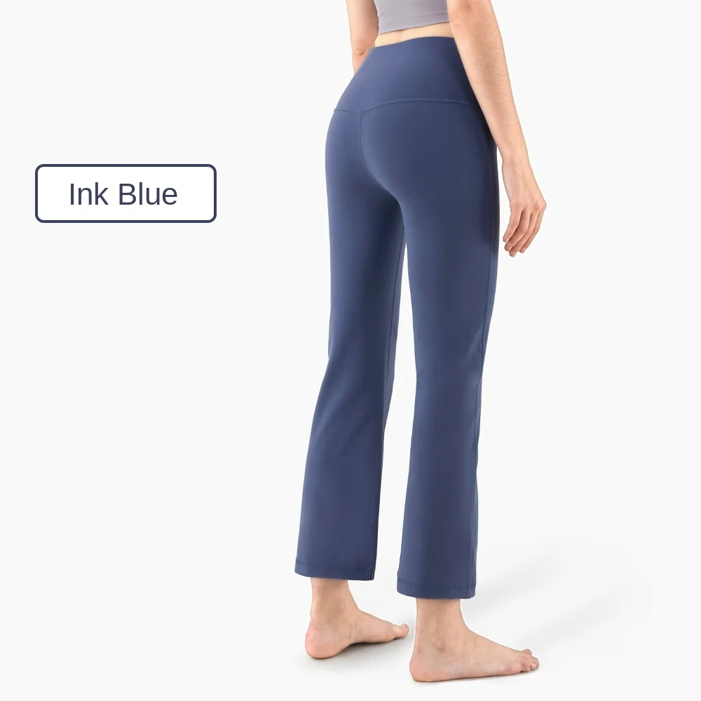 Брюки клеш телесного цвета с высокой талией однотонные спортивные Леггинсы для