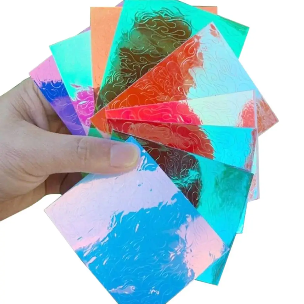 16 листов яркие цвета Набор стикеров для нейл арта огненное пламя полые наклейки s