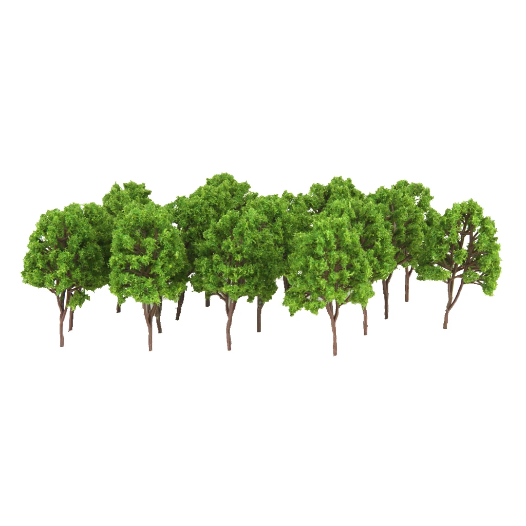 20pcs Miniature Trees for Railways Trains Layouts Architectural Supplies N Scale | Model Building Kits