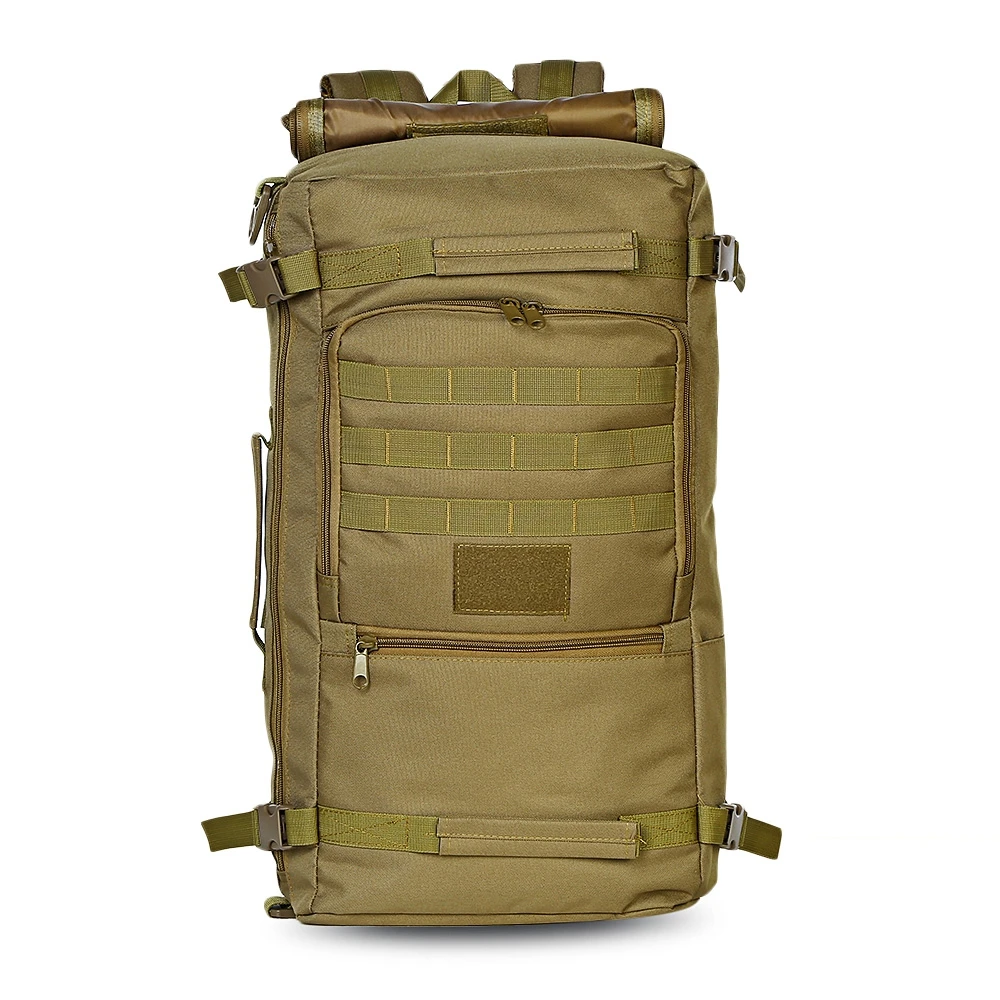 Khaki 60L Открытый военный тактический рюкзак водостойкий Камуфляжный инструмент тактическая плечевая Сумка для кемпинга туризма - Цвет: Khaki