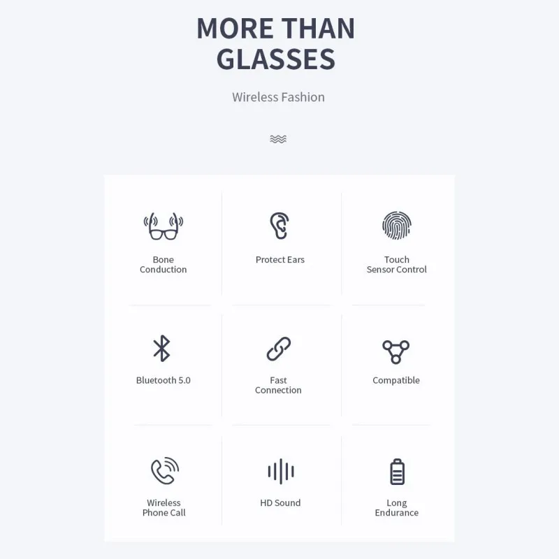 Высококачественные солнцезащитные очки с костной проводимостью Bluetooth 5 0