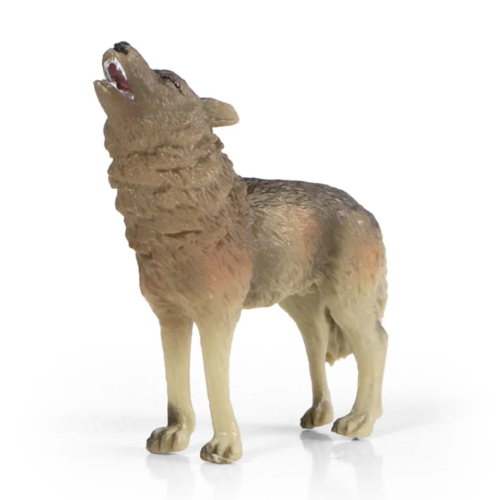 

Lifelike Wolf Model Realistic Adorable Animal Figurine Adornment Ornament Home Animal Decor Craft