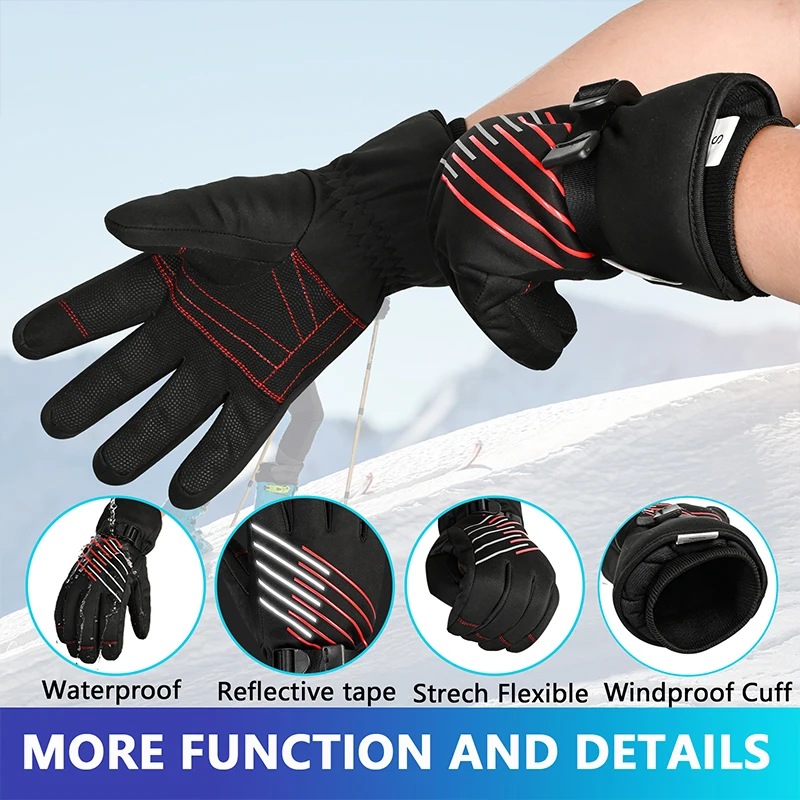 Лыжные перчатки теплые 3M Thinsulate женские и мужские зимние мотоциклетные для