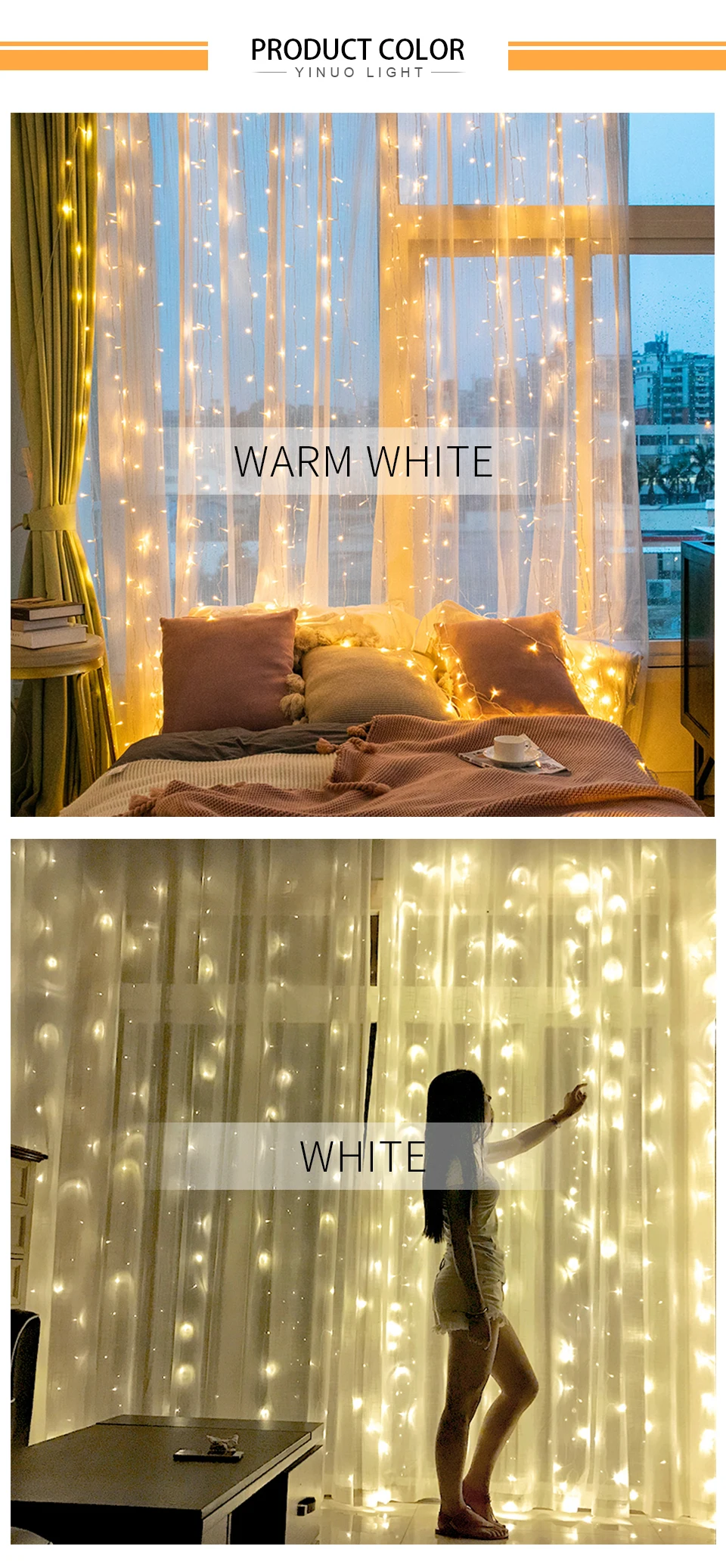 YINUO LIGHT 3x3/6x3M Led сосулька светодиодная занавеска сказочная Гирлянда Свет Фея свет 300 Led Рождественский свет для свадьбы дома и сада декор