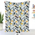 Фланелевое покрывало с 3D принтом цвета морской горчицы, супертеплое покрывало, покрывало для постельных принадлежностей, постельное белье для путешествий