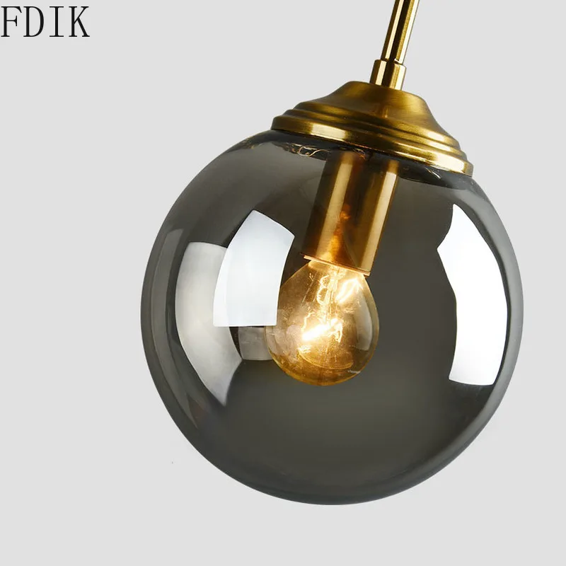 Подвесные светодиодные светильники Noridic в стиле лофт круглый стеклянный