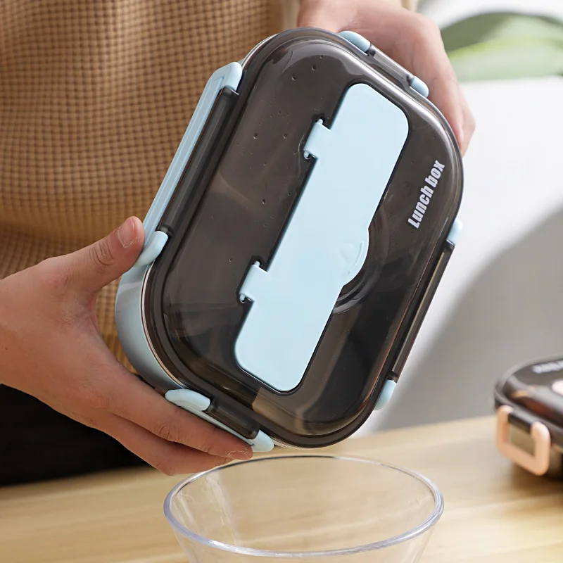 304 нержавеющая сталь изолированный Ланч-бокс Удобная Студенческая коробка для