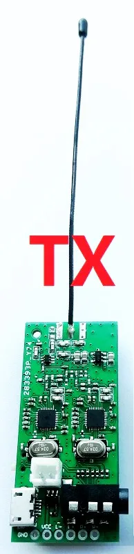 UHF стерео беспроводной аудио модуль приемопередатчика передатчик динамика