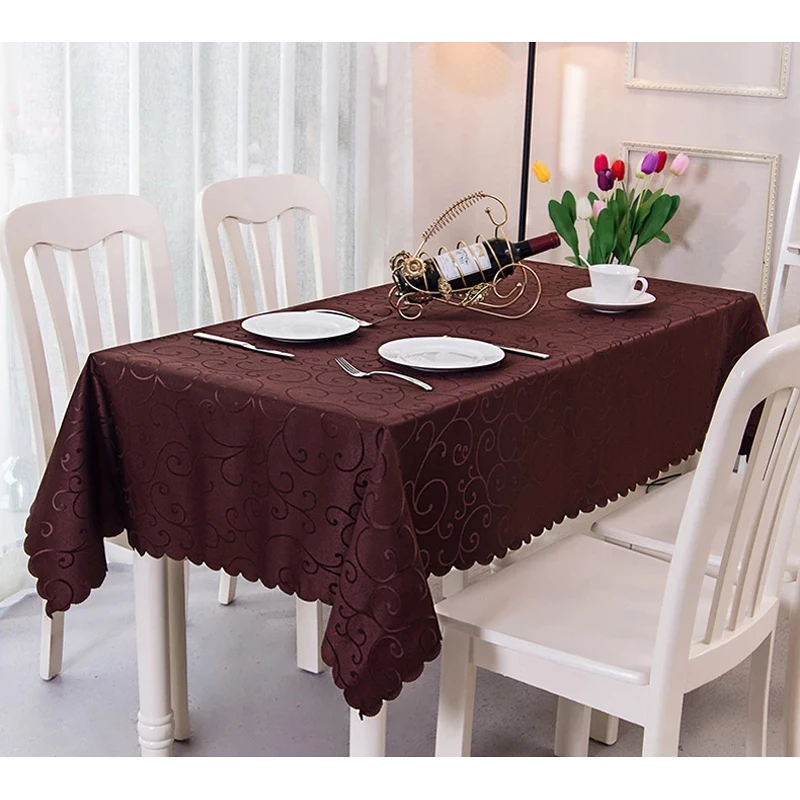 YRYIE All Size Square Polyester Jacquard Fabric Printed Flower Tablecloth Banquet Table Cover Home Kitchen Decoration Pink | Дом и сад