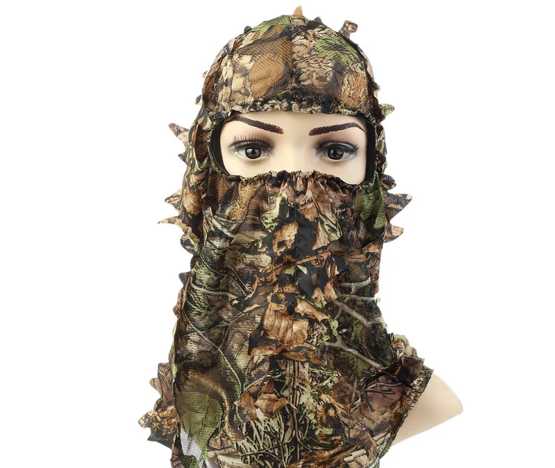 New Camouflage Leafy Hunting Ghillie Suits Hood Green Head Net Eyehole Opening and Leaf Pattern Accessories | Спорт и развлечения