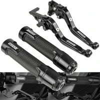 motorcycle accessories extendable brake clutch lever handlebar handle grips for suzuki gs500e gs500 e 1994 1995 1996 1997 1998