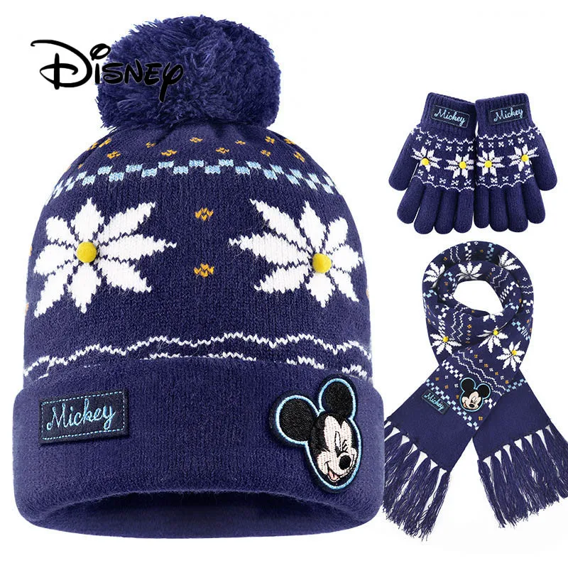 Набор из трех предметов Disney детские шапки бини унисекс с Микки Маусом детская